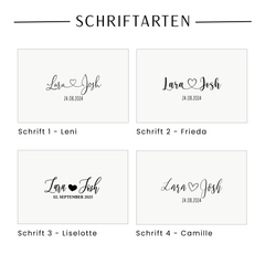 Gästebuchschild "Romance"