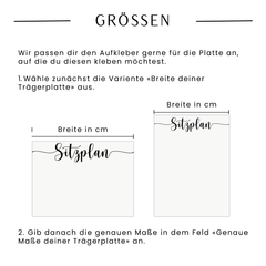 Lines | Sitzplan Überschrift hoch (Aufkleber)