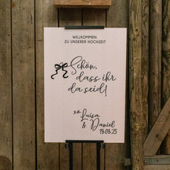 Bow | Willkommensschild + Sitzplan Set (Hartschaum)