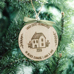 Love Christmas | Unser erstes Weihnachten - Haus - Weihnachtsbaumanhänger