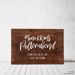 Pure | Willkommen Polterabend (Holz)