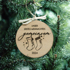 Love Christmas | Unser erstes Weihnachten - Socken - Weihnachtsbaumanhänger