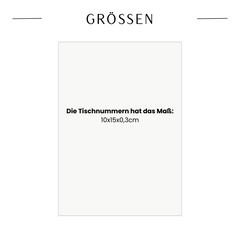 Belle | Tischnummer hoch