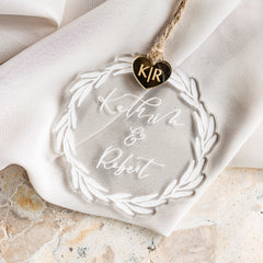 Romy | Ornament mit zwei Wunschnamen und Initialen