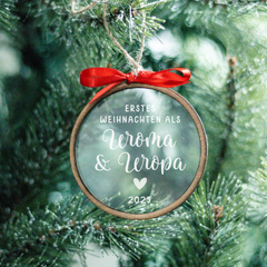 Sia | Ornament „Erstes Weihnachten als Uroma & Uropa“