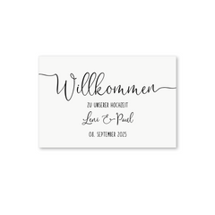 Willkommen + Sitzplan