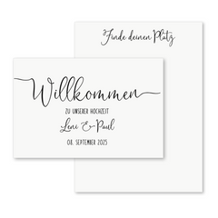 Willkommen + Sitzplan