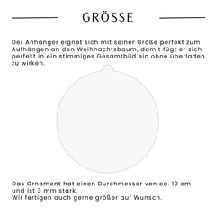 Love Christmas | Dein Name im Kranz - Weihnachtsbaumanhänger