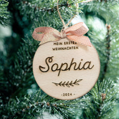 Love Christmas | Mein erstes Weihnachten "Emelie" - Weihnachtsbaumanhänger