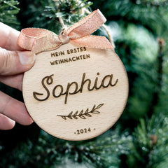 Love Christmas | Mein erstes Weihnachten "Emelie" - Weihnachtsbaumanhänger