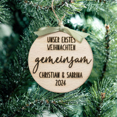 Leni | Ornament "Unser erstes Weihnachten" - gemeinsam, verlobt, verheiratet