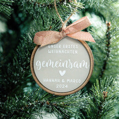 Love Christmas | Unser erstes Weihnachten gemeinsam, verlobt, verheiratet - Weihnachtsbaumanhänger