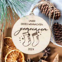 Love Christmas | Unser erstes Weihnachten - Socken - Weihnachtsbaumanhänger