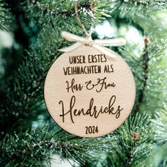 Leni | Ornament „Unser erstes Weihnachten als Herr & Frau“
