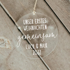 Love Christmas | Unser erstes Weihnachten gemeinsam - Weihnachtsbaumanhänger