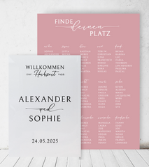 Harmony | Willkommensschild + Sitzplan Set