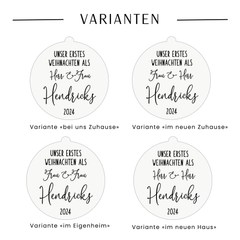 Leni | Ornament „Unser erstes Weihnachten als Herr & Frau“