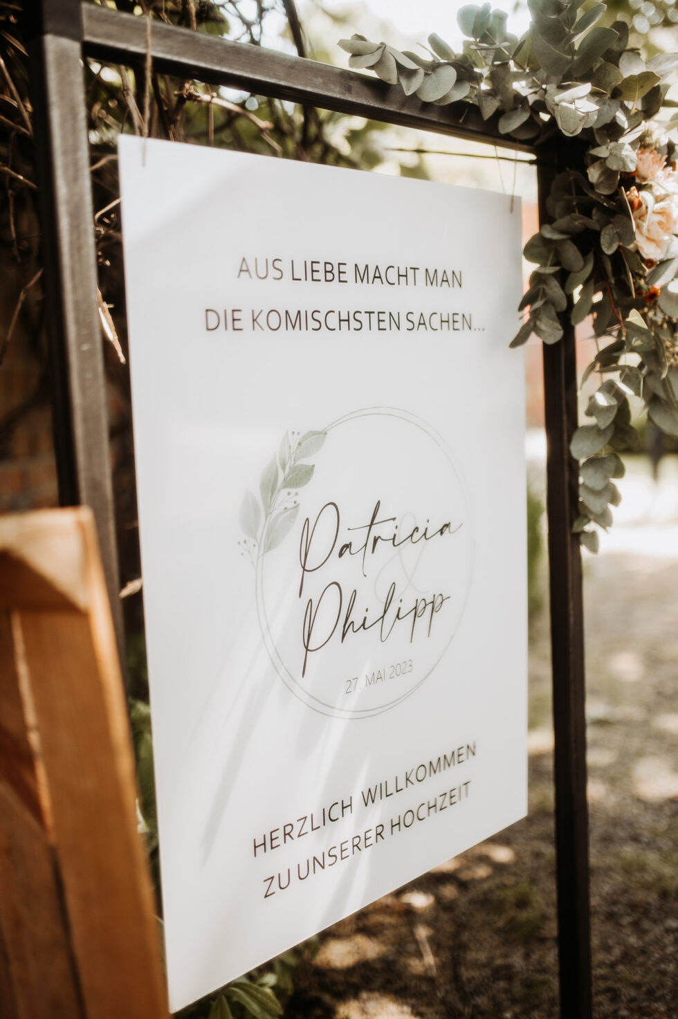 Hochzeitsschilder aus Acryl