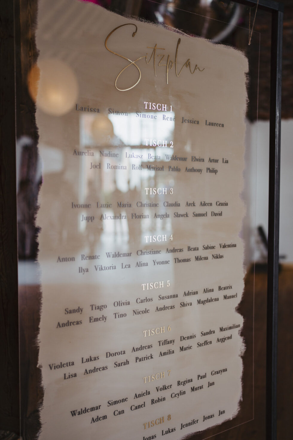 Hochzeitsschilder aus Acryl