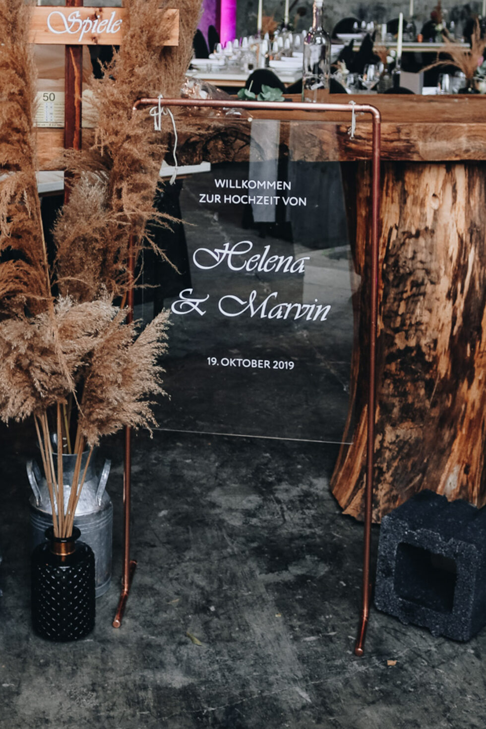 Hochzeitsschilder aus Acryl