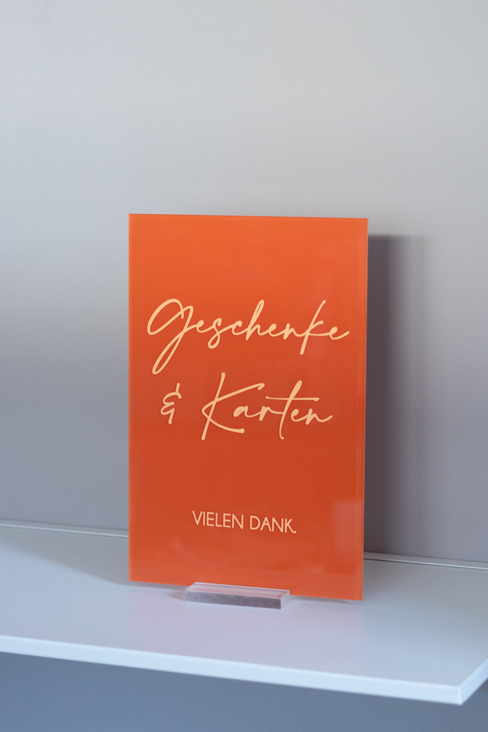 Hochzeitsschilder aus Acryl