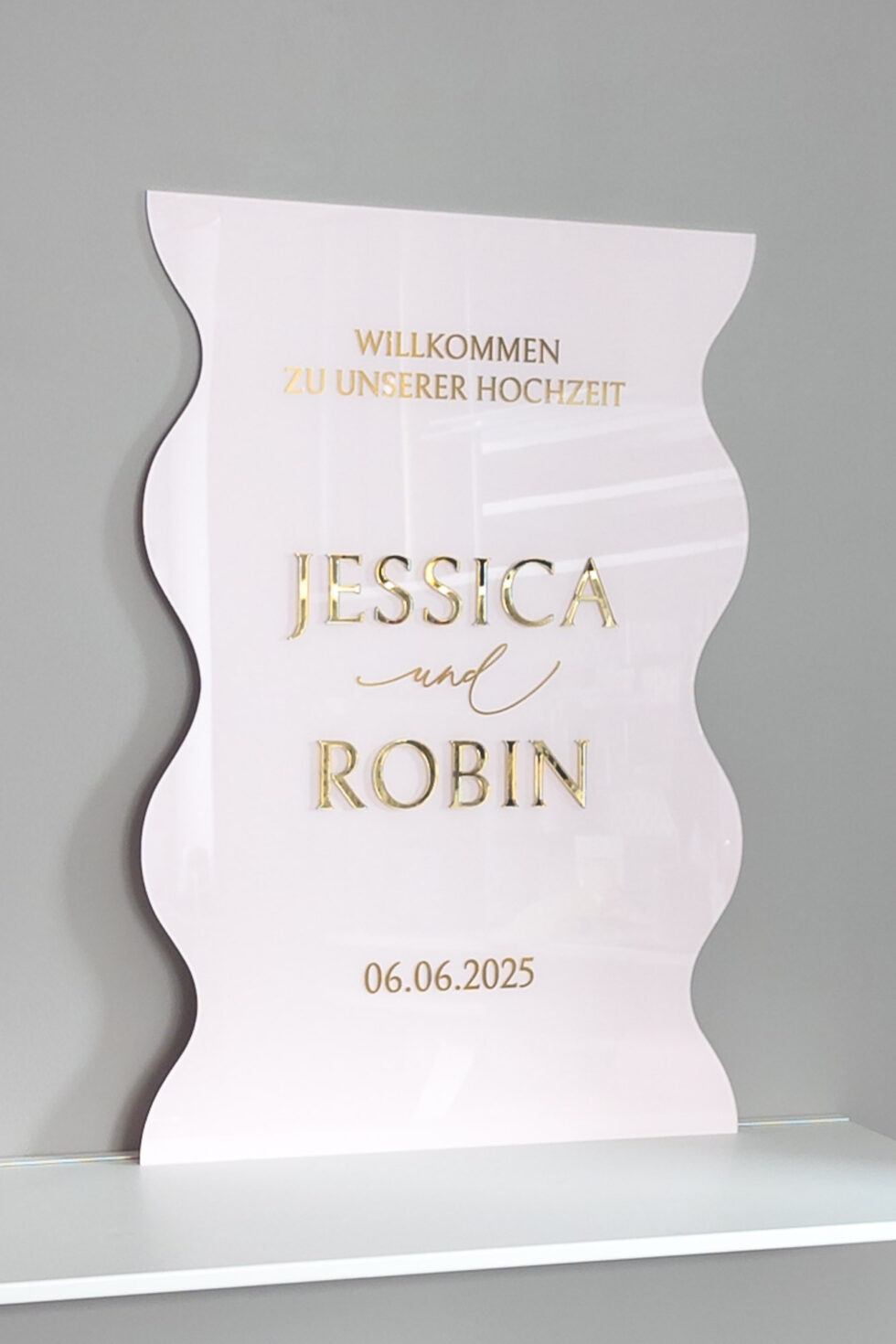 Hochzeitsschilder aus Acryl