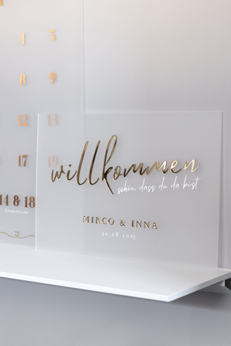 Hochzeitsschilder aus Acryl