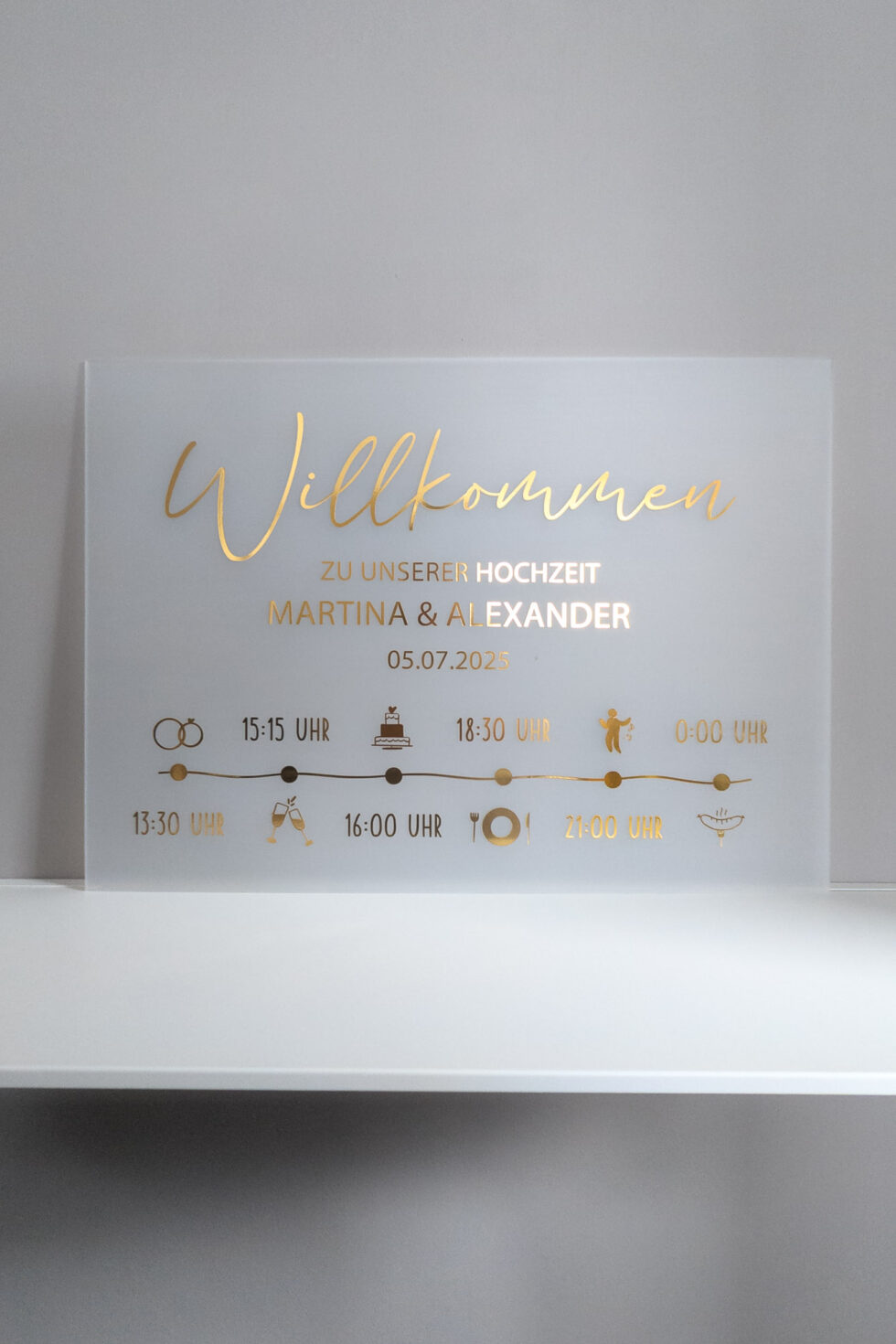 Hochzeitsschilder aus Acryl