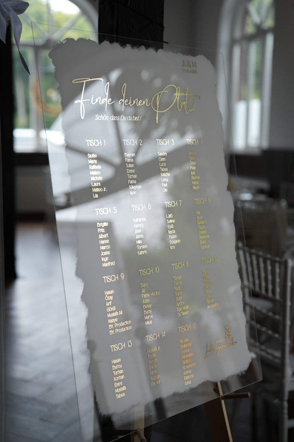 Hochzeitsschilder aus Acryl