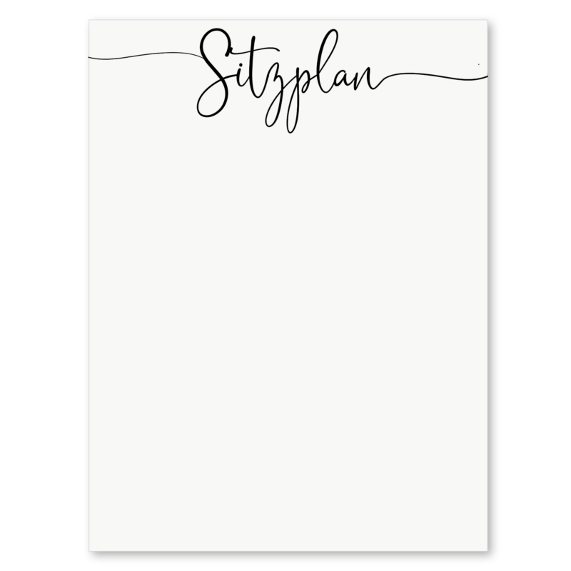 Lines - Aufkleber | Sitzplan Überschrift