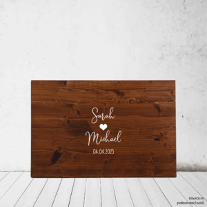 Lines - Holz | Gästebuch-Schild