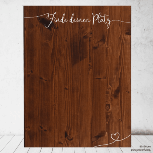 Lines - Holz | Sitzplanschild mit Überschrift