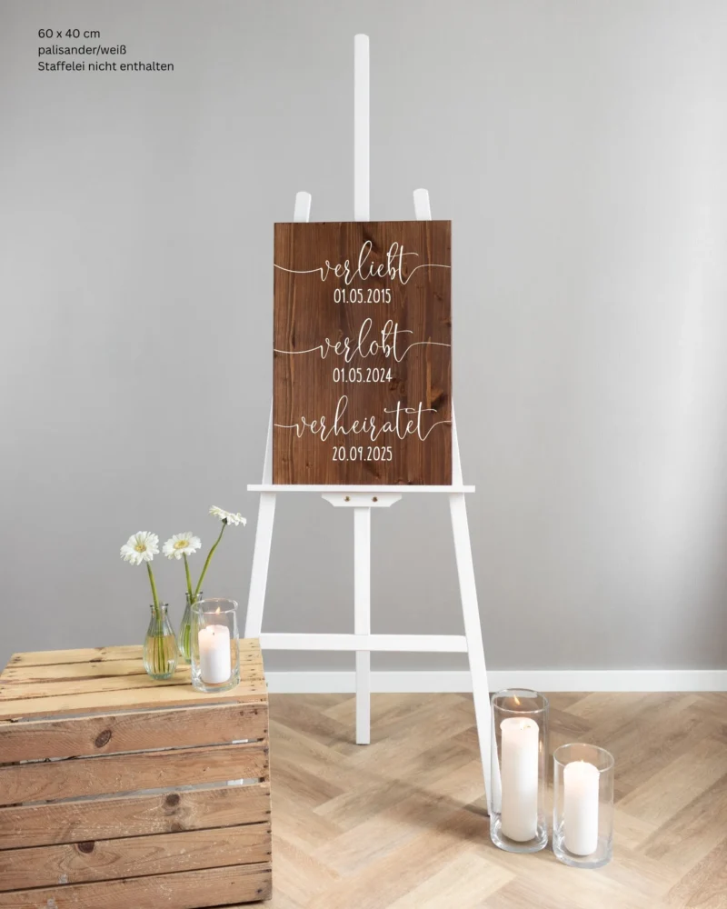 Lines - Holz | Verliebt, verlobt, verheiratet