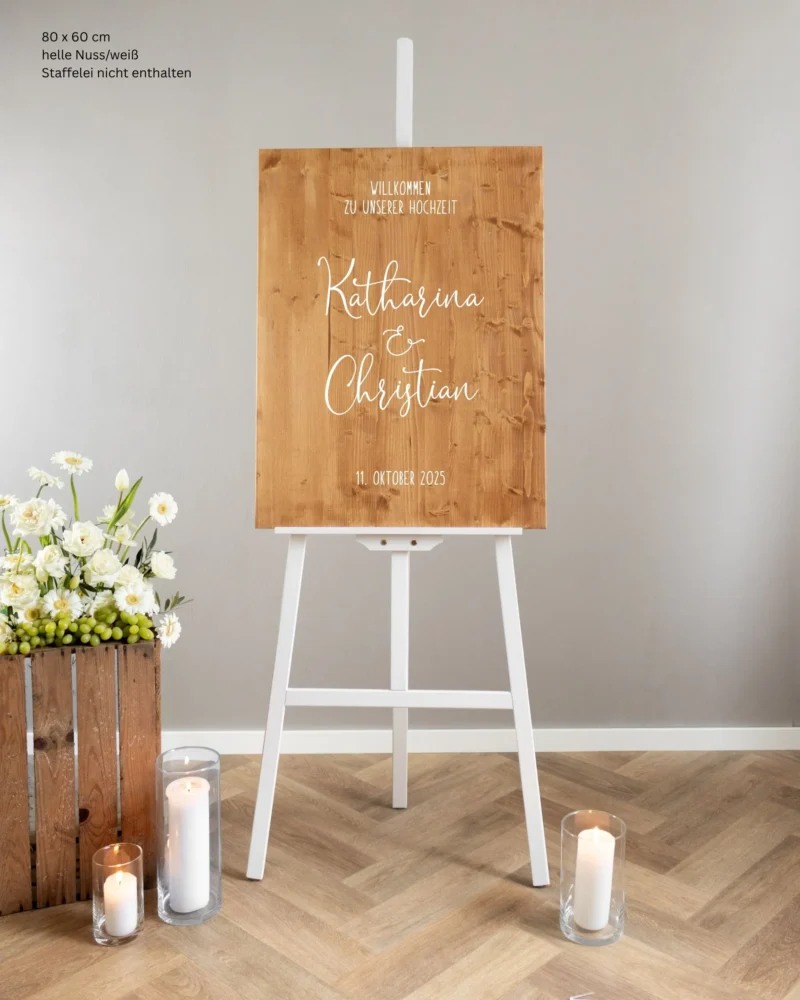 Lines - Holz | Willkommen hoch