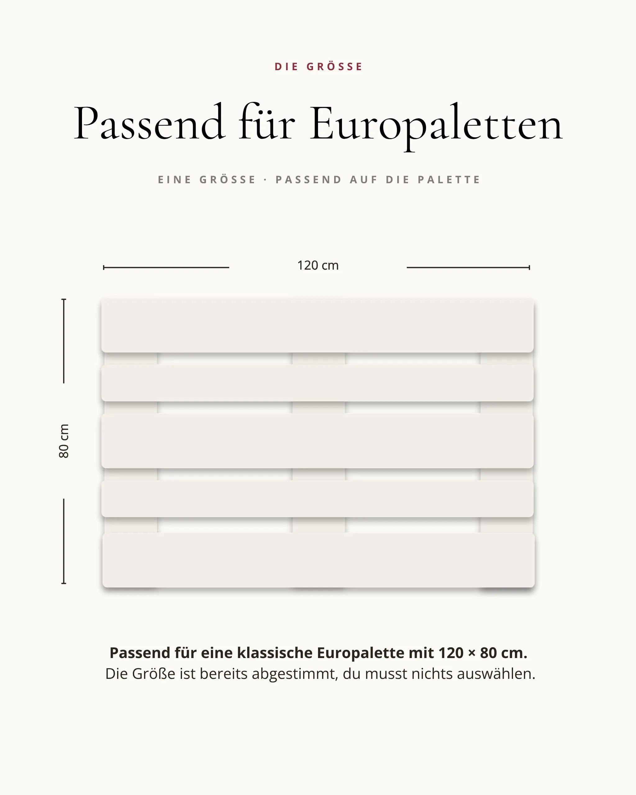 Aufkleber Größen Europalette