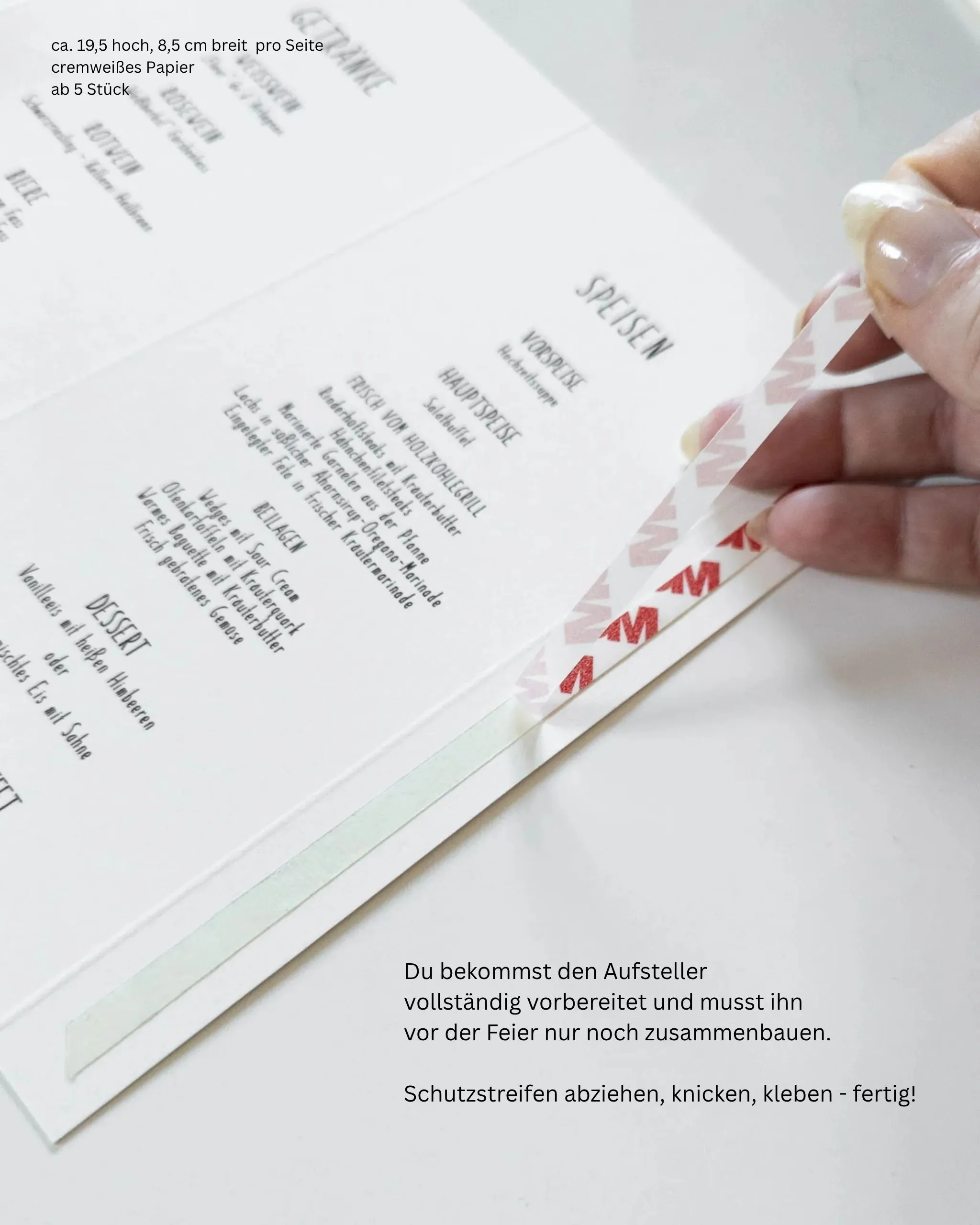 Menükarte Trifold, wählbar ab 5 Stück – Bild 5