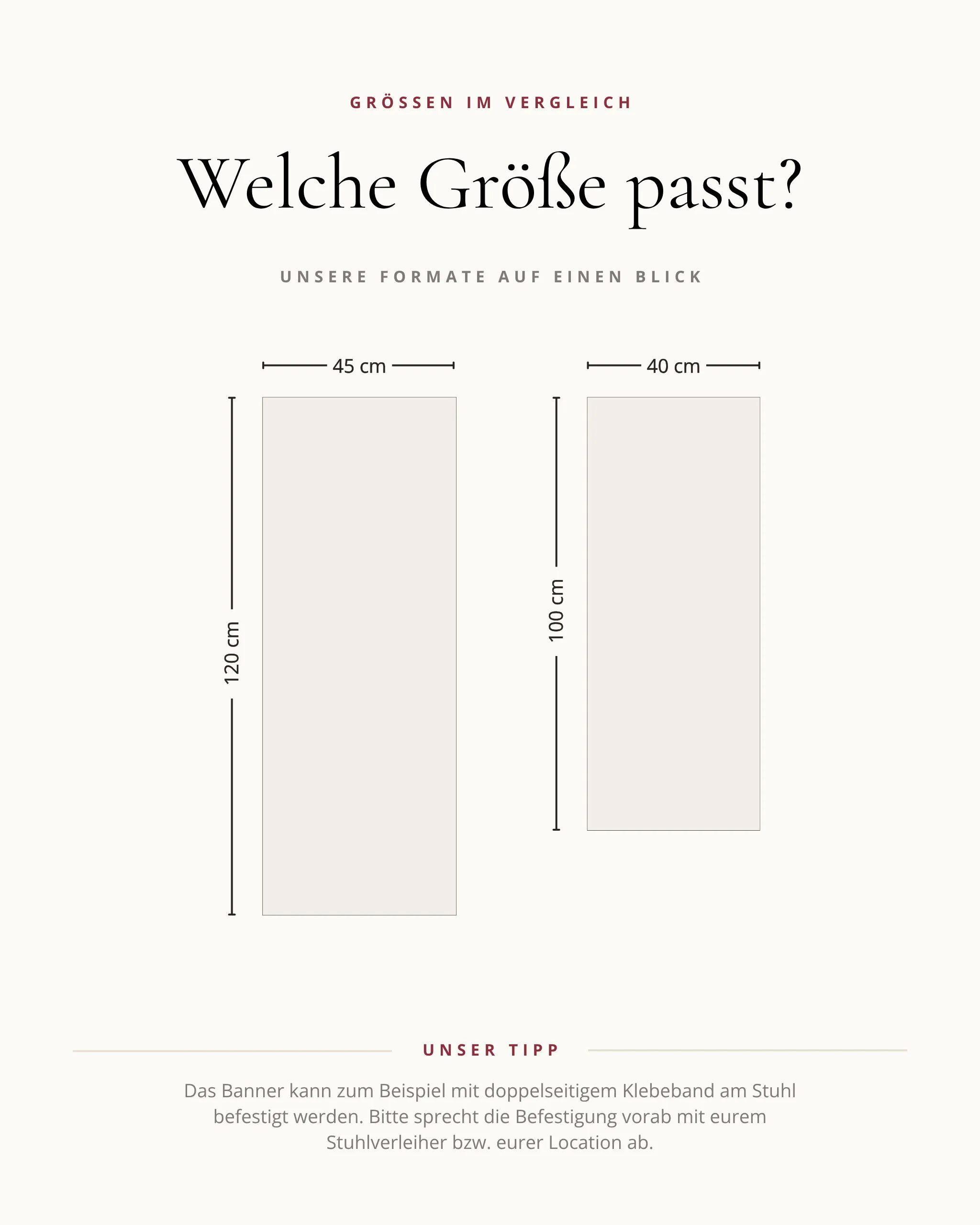 Stoff Banner zwei Größen