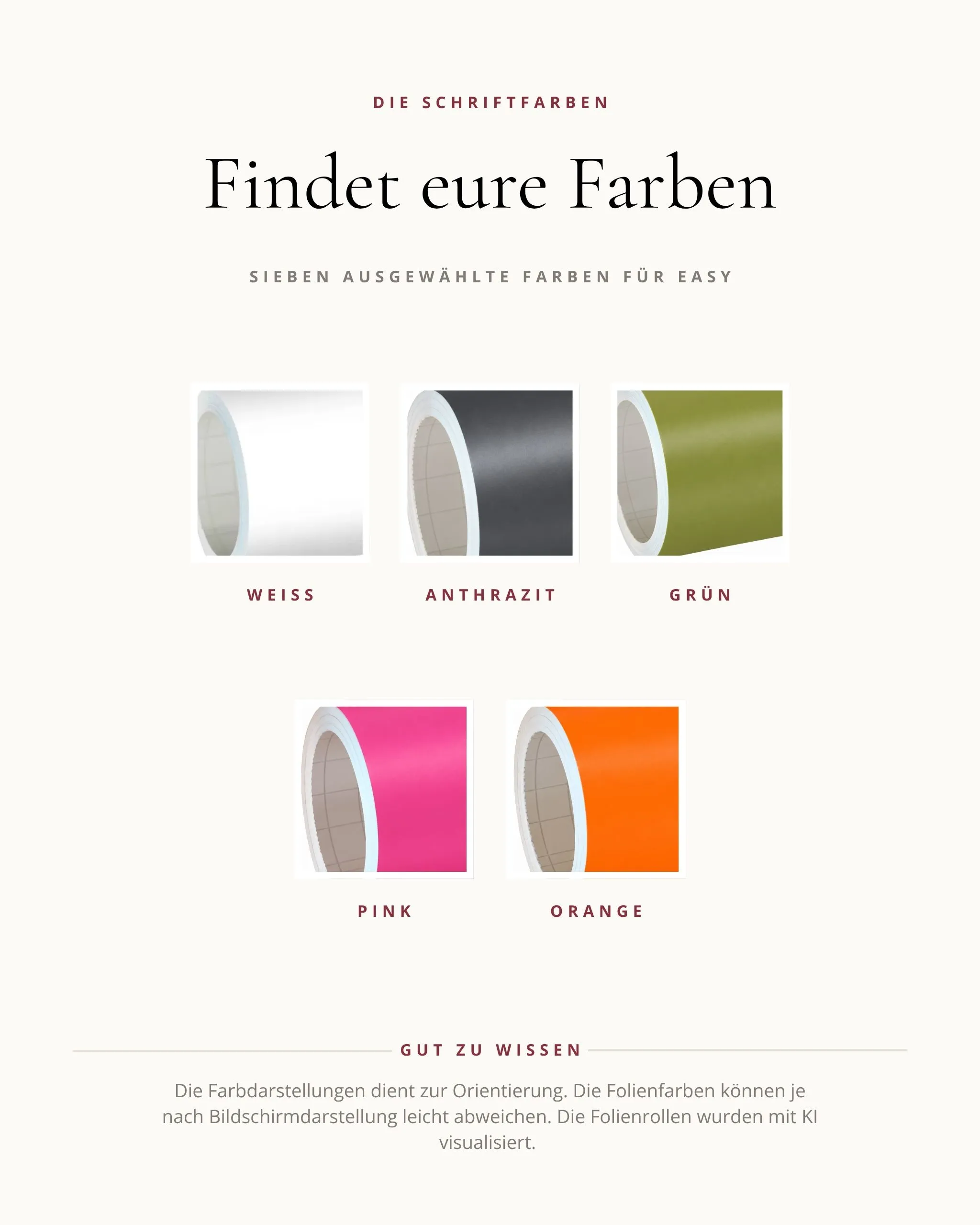 Easy Vinylfarben für Schilder